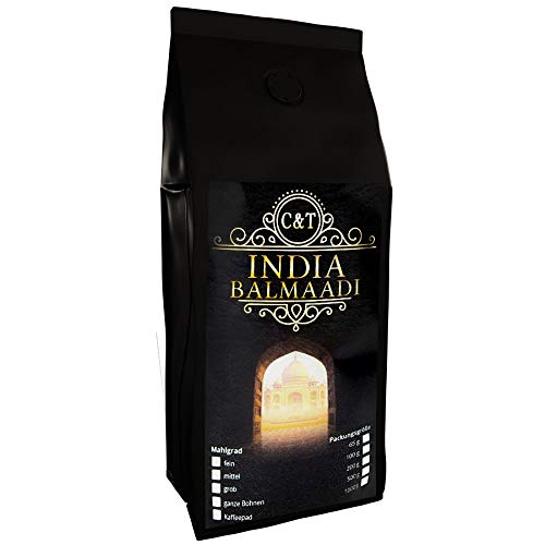 Kaffee Globetrotter - Echte Raritäten (Fein Gemahlen, 1000g) India Balmaadi - Raritäten Spitzenkaffee - Werden Sie Zum Entdecker! von C&T