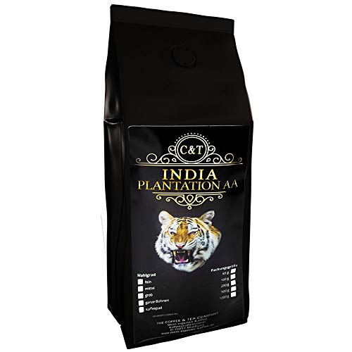Kaffee Globetrotter - Echte Raritäten (Fein Gemahlen, 500g) India Plantation AA - Raritäten Spitzenkaffee - Werden Sie Zum Entdecker! von C&T