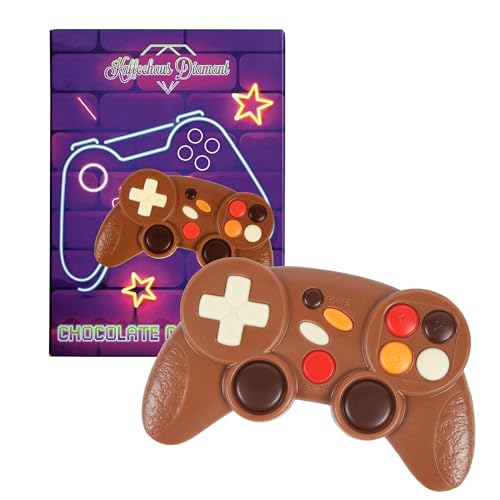 Game Controller aus Schokolade | Schoko Gamepad | tolle Geschenkidee | Vollmilch | Videospielfans | für Jung & Alt | im NEON Design | 70 g von Kaffeehaus Diamant