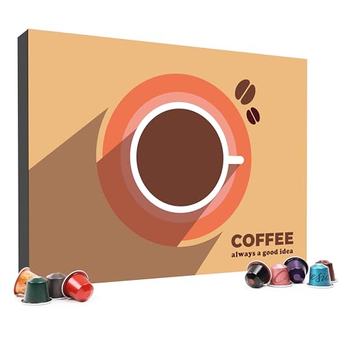 Kaffee Kapsel-Probierset mit 25 Kapseln – Für und kompatibel mit Original Nespresso-Maschinen Zufällig ausgewählte Sorten wie Kazaar, Livanto, Lungo & Indonesia – für Kaffeeliebhaber & Geschenkbox von Kaffeehaus Diamant