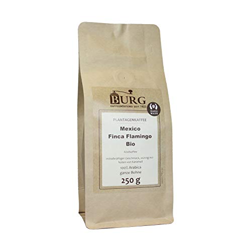 BURG Bio Mexiko Finca Flamingo Kaffee Gewicht 500 g, Mahlgrad ungemahlen von Kaffeerösterei Burg