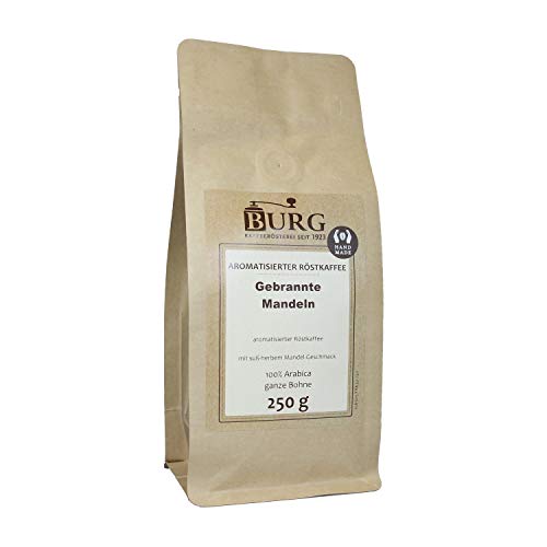 BURG Gebrannte Mandeln Kaffee aromatisiert Gewicht 250 g, Mahlgrad ungemahlen von Kaffeerösterei Burg