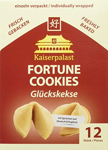 Kaiserpalast Glückskekse, einzeln verpackt rote Folie (12 Glückskekse) von Kaiserpalast