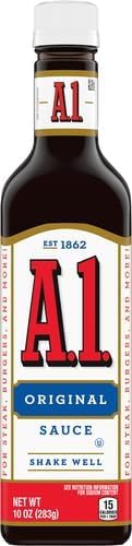 A1 Steaksauce Originalsoße – 283 g (1er Pack) | Koffeinfrei | Seit 1862 für kräftigen Geschmack bei Steaks, Burgern, Schweinefleisch, Huhn und Gemüse | Perfekt für BBQ & Grill von Kajal