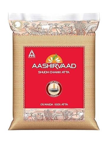 Aashirvaad Atta - 100% reines Weizenmehl - kein Maida - nahrhaft und gesund - unterstützt Immunität - weiche & flauschige Rotis - Chakki Atta - 2 x 10 kg - natürlich & vollwertig von Kajal