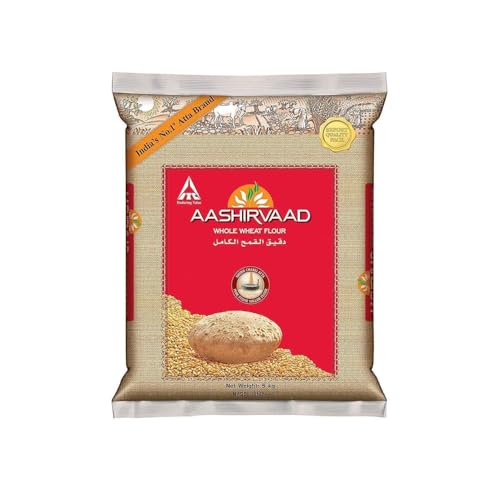 Aashirvaad Atta 5kg (1er pack) - 100% reines Weizenmehl kein Maida nahrhaft und gesund unterstützt Immunität weiche & flauschige Rotis Chakki Atta natürlich & vollwertig von Kajal