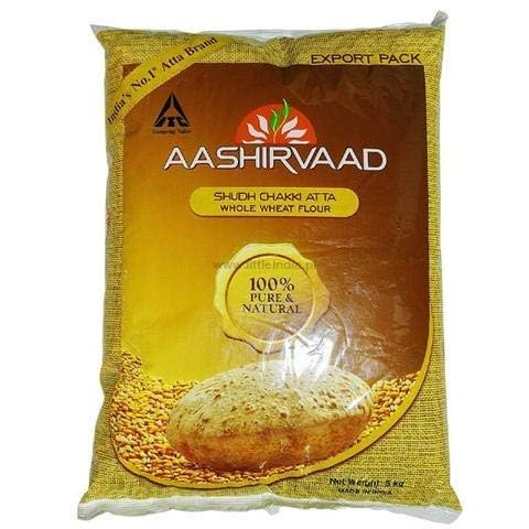 Aashirvaad Atta 5kg – 100% reines Chakki Atta für weiche, flauschige Rotis – Nahrhaft, gesund und ohne Maida – Unterstützt Immunität & einfache Verdauung von Kajal