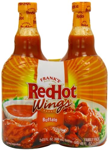 Frank's RedHot Wings Sauce, scharfe Cayennepfeffer-Sauce 2 x 680ml - Perfekt für Chicken Wings, Grillfleisch & mehr - Glutenfrei, hergestellt mit mexikanischem Cayennepfeffer von Kajal