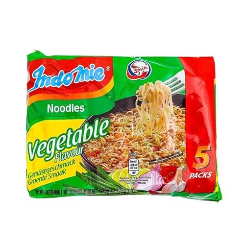 Indomie Instant Noodles Pasta Vegetables 8 x 5 Pack (40 x 70 g) - Nudeln Gemüse Würzige mit Gemüsegeschmack Schnell & Einfach zubereitet | Ideal für Familien, Studenten mit Kajal von Kajal