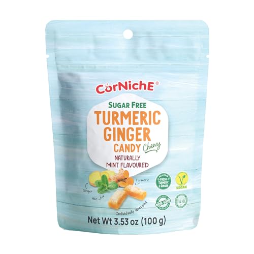 Kajal Corniche Kurkuma Ingwer Candy Mint Geschmack Zuckerfrei 8x100g. von Kajal