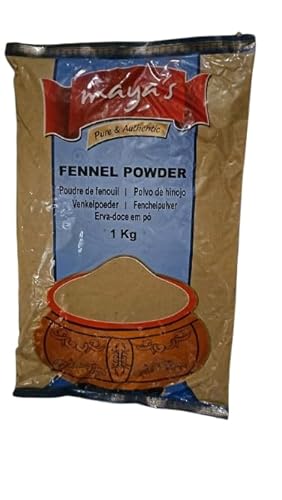 Kajal Fennel Powder 1 kg - Aromatisches Sounf Masala Gewürz, Vielseitig Einsetzbar für Kochen, Tee & Verdauung, 100% Natürliches Fenchelpulver von Kajal