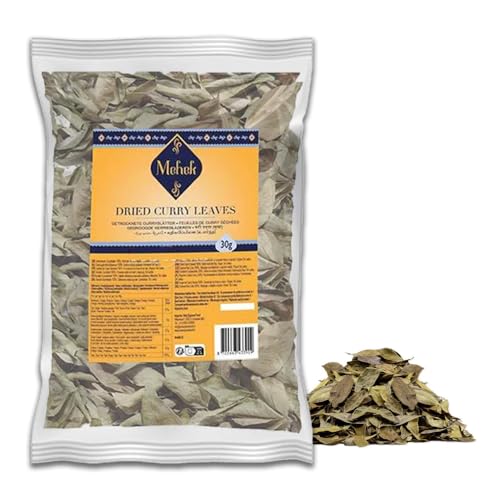 Kajal Getrocknete Curryblätter 30g – Aromatisch & Frisch | Ideal für authentische indische Gerichte | 100% Natürlich Perfekt für Currys, Saucen & Gewürzmischungen von Kajal