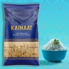 Kajal Kainaat 1121 Basmati Reis Extra Langkorn Aromatisch 18kg – Premium Qualität aus Pakistan, ideal für traditionelle Gerichte, locker und duftend nach dem Kochen von Kajal