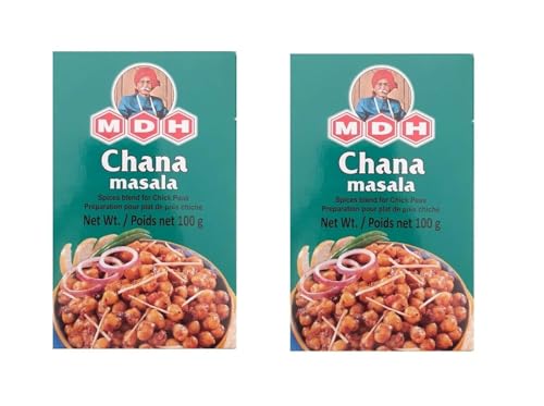 Kajal MDH Chana Masala Doppelpack 2x100g - Indische Gewürzmischung für Kichererbsen, aromatisch & würzig, ideal für traditionelle Gerichte, 100% natürlich von Kajal