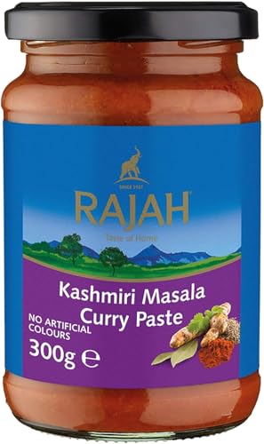 Kajal Rajah Kashmiri Masala Curry Paste (6 x 300g) - Scharfe Gewürzpaste für authentische Currys - Perfekt zum Würzen von Fleisch, Fisch & Gemüse von Kajal