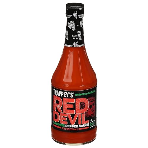 Kajal Trappey's Red Devil Sauce Hot, 12 Unzen (355 ml). von Kajal