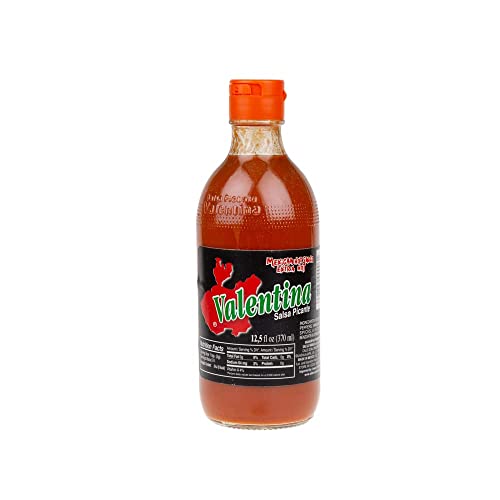 Kajal Valentina Extra Scharfe Chili Sauce 2 x 370ml – Sehr scharf, authentischer Chili-Geschmack, 5000 Scoville, ideal für scharfe Gerichte, Taco, Salsa Dip, Hot & Fire Sauce von Kajal