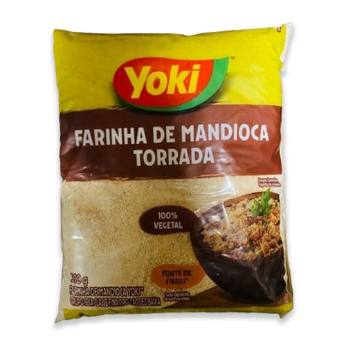 Kajal Yoki Farinha de Mandioca Crua 3 x 500g - Rohes Maniokmehl für brasilianische Küche, glutenfrei, vielseitig verwendbar für Brot, Kuchen, Pudding und herzhafte Speisen von Kajal