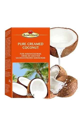 Kokoscreme 3 x 200g - 100% Pure Creamed Coconut Cremige Textur, vegan & laktosefrei | Perfekt für Kochen, Backen & exotische Gerichte mit Kajal von Kajal