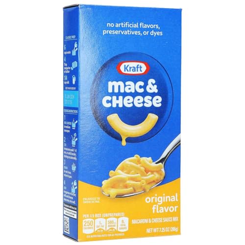 Kraft Mac & Cheese 10x206g Packung | Cremiger Käsedip & Angereicherte Macaroni | USA Import | Einfache Zubereitung, Perfekt für schnelle Mahlzeiten | 2060g Gesamtinhalt von Kajal