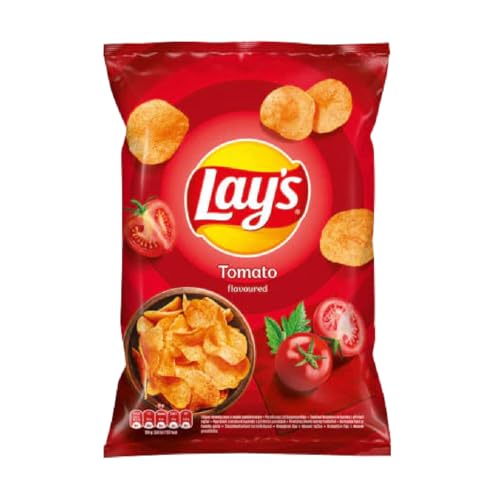 Lay's Tomate Tangy Chips 6 x 90g – Knusprige Kartoffelchips mit würzigem Tomatengeschmack, perfekt für unterwegs und Partys – Frisch, lecker, ideal zum Snacken von Kajal