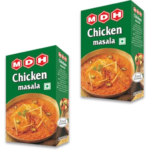 MDH Chicken Curry Masala 2 x 100g - Aromatische Gewürzmischung für authentische indische Gerichte, Einfaches Kochen, Würzig und vielseitig mit Kajal von Kajal