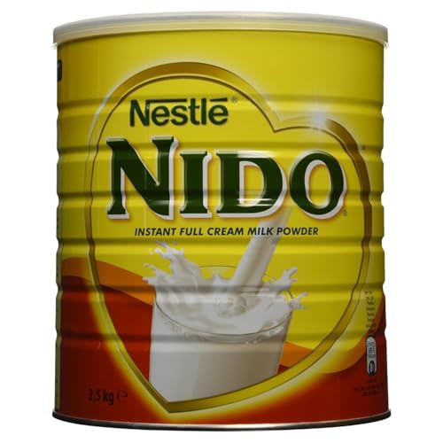 NIDO Milchpulver 2500g – Vollmilchpulver mit Sojalecithin, reich an Nährstoffen für die ganze Familie – Ideal für Kaffee, Müsli & Backen – Laktosefreie Alternative von Kajal