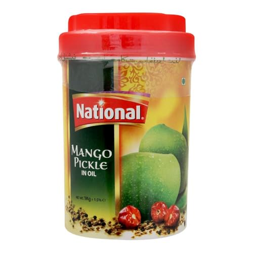 National Mango Pickle in Oil 1000g mit Kajal - Traditionelle Beilage mit Mango, Öl, Gewürzen & Essig | Mango-Pickle für Curry, Chutney & Snacks von Kajal