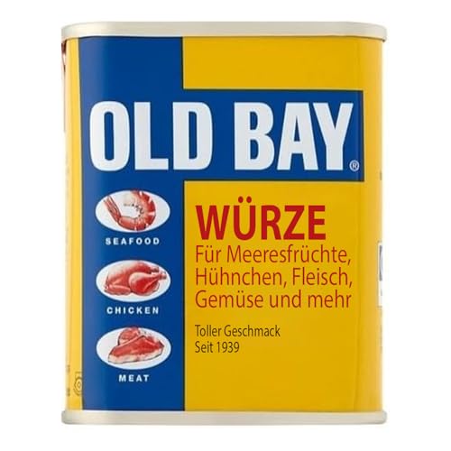 Old Bay Gewürz Original 75 g – Vielseitige Gewürzmischung für Fisch, Fleisch, Gemüse & Snacks – Glutenfrei, ohne Gentechnik, und reich an Geschmack von Kajal