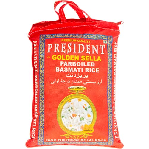 President Sela Reis 10 kg – 100% Parboiled Basmati Reis aus Indien – Aromatisch & Langanhaltend – Ideal für lockere, duftende Gerichte von Kajal