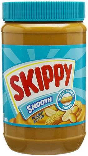 Skippy Smooth Erdnussbutter 1,13 kg - Cremige Konsistenz, 90% geröstete Erdnüsse, ohne Transfette, ideal für Snacks und Rezepte von Kajal