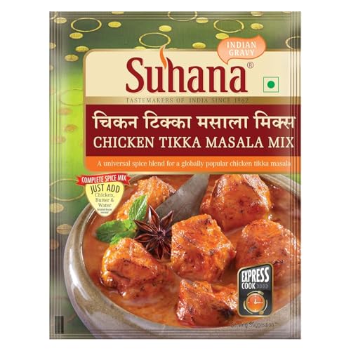 Suhana Chicken Tikka Masala Mix 6x50g – Indische Gewürzmischung für authentisches Tikka Masala, schnelle Zubereitung, aromatisch & köstlich mit Kajal von Kajal