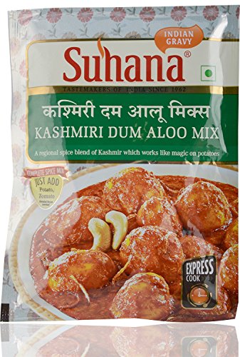 Suhana Kashmiri Dum Aloo Gewürzmischung - 6er Pack (50g pro Packung) - Indische Gewürze, vegetarisch, einfache Zubereitung, aromatisch, Kashmiri Aloo Masala Mix mit Kajal von Kajal