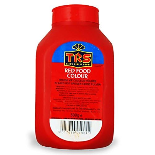 TRS Lebensmittel-Farbe Pulver Rot 500 g | Hochwertige Lebensmittelfarbe für Marzipan, Sahne, Marmelade und Teige | Ideal zum Malen und Pinsel-Einfärben von Kajal