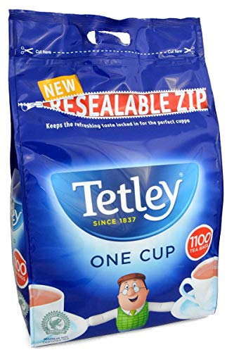 Tetley Schwarzer Tee - 1100 Teebeutel (2500 g) - Traditioneller britischer Teegenuss 100% Schwarzer Tee | Ideal für Tee-Liebhaber | Großpackung für langanhaltenden Teegenuss von Kajal