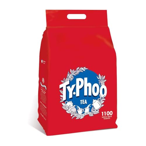 Typhoo Schwarzer Tee 1100 Teebeutel (1 Cup) - Vakuumverpackt - Perfekte Tasse Tee 2500g Packung - Natürlicher Geschmack, ideal für Tee-Liebhaber - Ohne Zusatzstoffe von Kajal