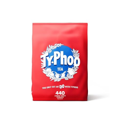 Typhoo Schwarzer Tee 440 Teebeutel (1 Cup) - Vakuumverpackt - Perfekte Tasse Tee 1000g Packung - Natürlicher Geschmack, ideal für Tee-Liebhaber - Ohne Zusatzstoffe von Kajal