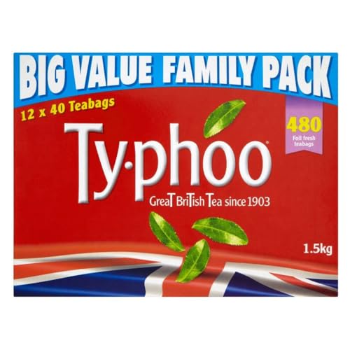 Typhoo Schwarzer Tee Teebeutel – Hochwertiger Black Tea, Aromatisch und Intensiv, Ideal für Jeden Tag (480 Beutel (1500 Gramm)) von Kajal