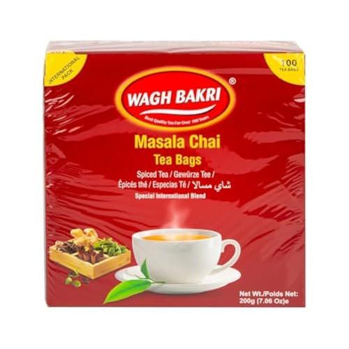 Wagh Bakri Spiced Tea 200g – 100 Premium Teebeutel – Exklusiver internationaler Gewürztee – Aromatische Mischung für einen einzigartigen Geschmack – Perfekt für Teeliebhaber von Kajal