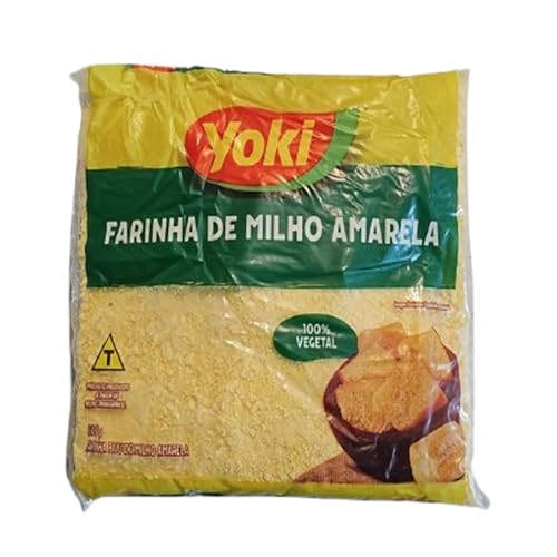 Yoki Farinha de Milho Amarela 500g – Feine Gelbe Maismehl für Ihre Backwaren & Maisgerichte – Glutenfrei, Natürliche Zutaten, Vielseitig Einsetzbar für Rezepte mit Kajal von Kajal