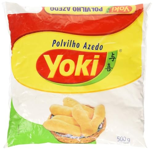 Yoki Polvilho Azedo Sauerstärke mit Kajal 3 x 500g | Maniokstärke Glutenfrei | Perfekt für Pão de Queijo & glutenfreie Backwaren | Hochwertiges Polvilho von Kajal