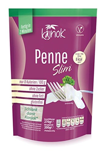 Kajnok Penne Slim Glutenfrei Low Carb Vegan 270g nur 8kcal/100g von kajnok