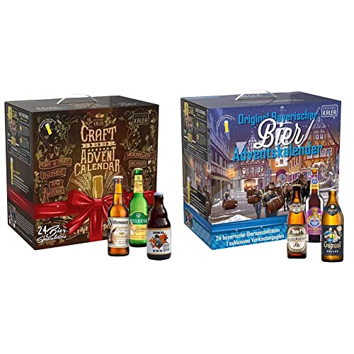 KALEA Craft Beer Adventskalender 2022, DER Bieradventskalender, IPA und Pale Ales & Bier-Adventskalender, Bierspezialitäten von Privatbrauereien aus Bayern und 1 Verkostungsglas, 24 x 0,33 L von Kalea