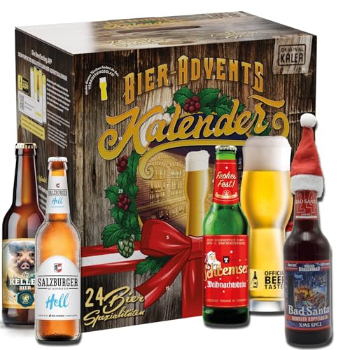 Kalea | Bier-Adventkalender | Edition Österreich | Limitierte Auflage 24 | 24x0,33l Biere | inkl. Verkostungsglas | Biergeschenk zur Vorweihnachtszeit von Kalea