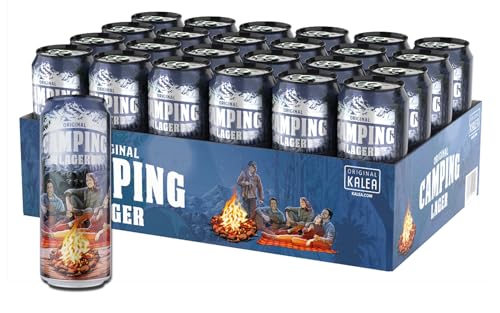 Kalea | Camping Lager | Lagerbier mit 4,9% Alkohol | bestens geeignet für einen Abend mit Freunden am See | Festivals | Camping-Urlaub | Segeltörn (24 x 500 ml Dose) von Kalea