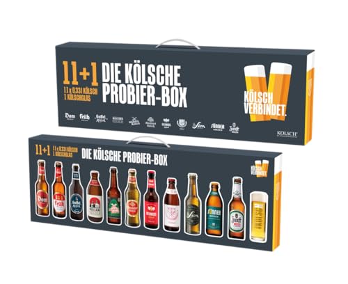 Kalea | "Kölsch-Verbindet" Bierbox | 11 Kölsch + 1 Kölschglas | Biergeschenk für Bierliebhaber von Kalea