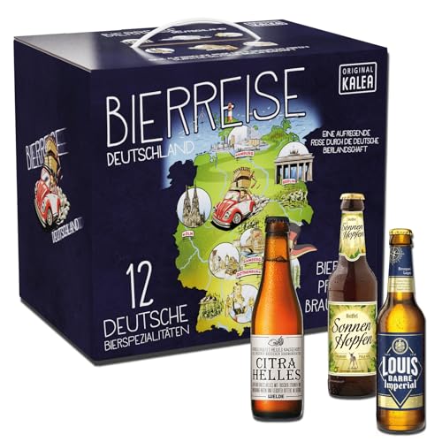 Kalea | Probierset | 12 x 0,33l unterschiedliche Biere | Bierverkostung | Biergeschenk für alle Bierliebhaber (Probierset im Schmuckkarton, Probierset im Schmuckkarton) von Kalea