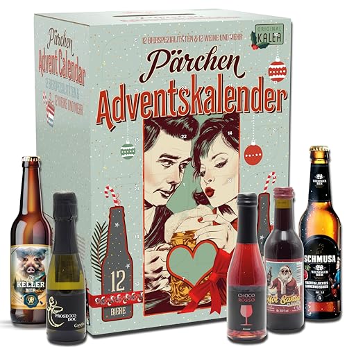 Kalea | Wein- und Bier-Adventskalender | 12 Biere von Privatbrauereien & 12 Weine | Den Advent gemeinsam genießen... oder auch alleine von Kalea