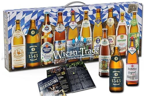 Kalea | Wiesn-Tragerl | 10 x 0,5l Bier-Spezialitäten von Privatbrauereien | mit Henkel | Geschenk für Bierliebhaber (Wiesn-Tragerl 10x0,5l) von Kalea