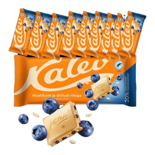 Kalev Blueberry & White Chocolate Bars. Exquisite Freude. Packung mit 13 Stück. von Kalev